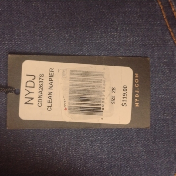 NYDJ curves 360 clean Napier slim straight jeans size 28S petite - Picture 6 of 6
